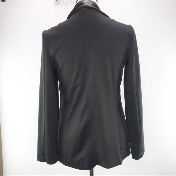 Love...ady Black Faux Leather Blazer Jacket Small - Picture 6 of 6